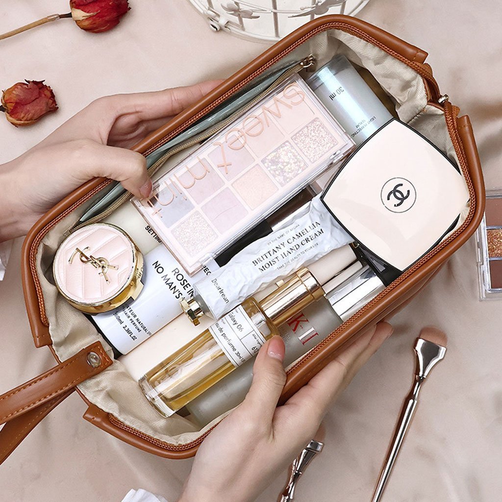 Trousse Maquillage et Pinceaux Imperméable à Double Couche - الصورة 3