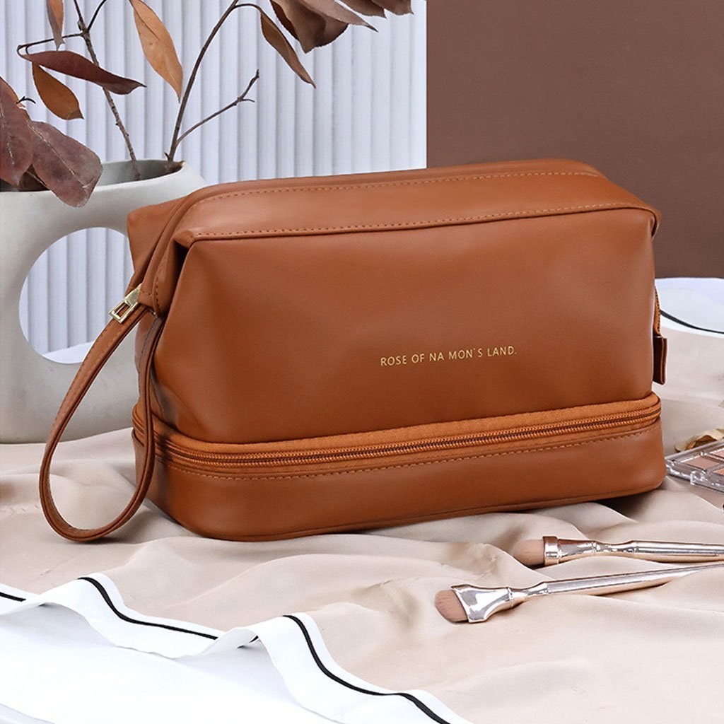 Trousse Maquillage et Pinceaux Imperméable à Double Couche - الصورة 2