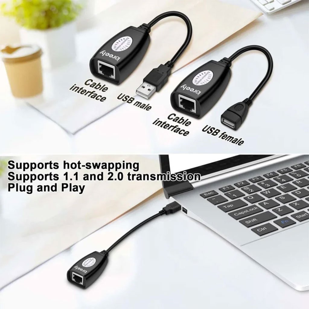 Rallonge de câble USB sur RJ45 2Pcs Longueur jusqu’à 150 m - الصورة 6