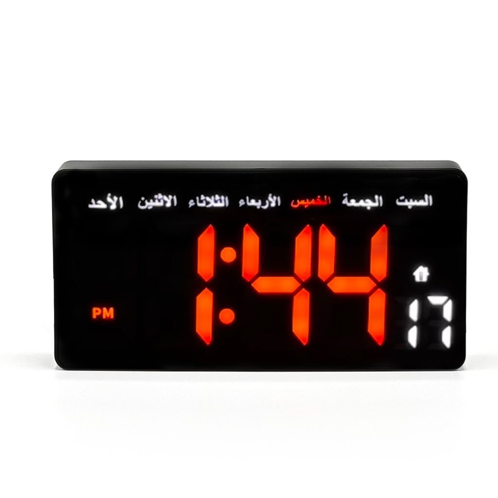 ساعة حائط رقمية عربية تعرض اليوم والتاريخ - الصورة 3