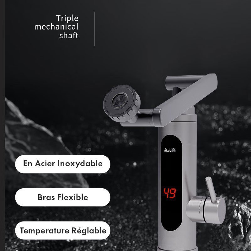 Robinet électrique avec chauffe-eau instantané 3000W avec Affichage Digital – صنبور مياه مع سخان مدمج - الصورة 5