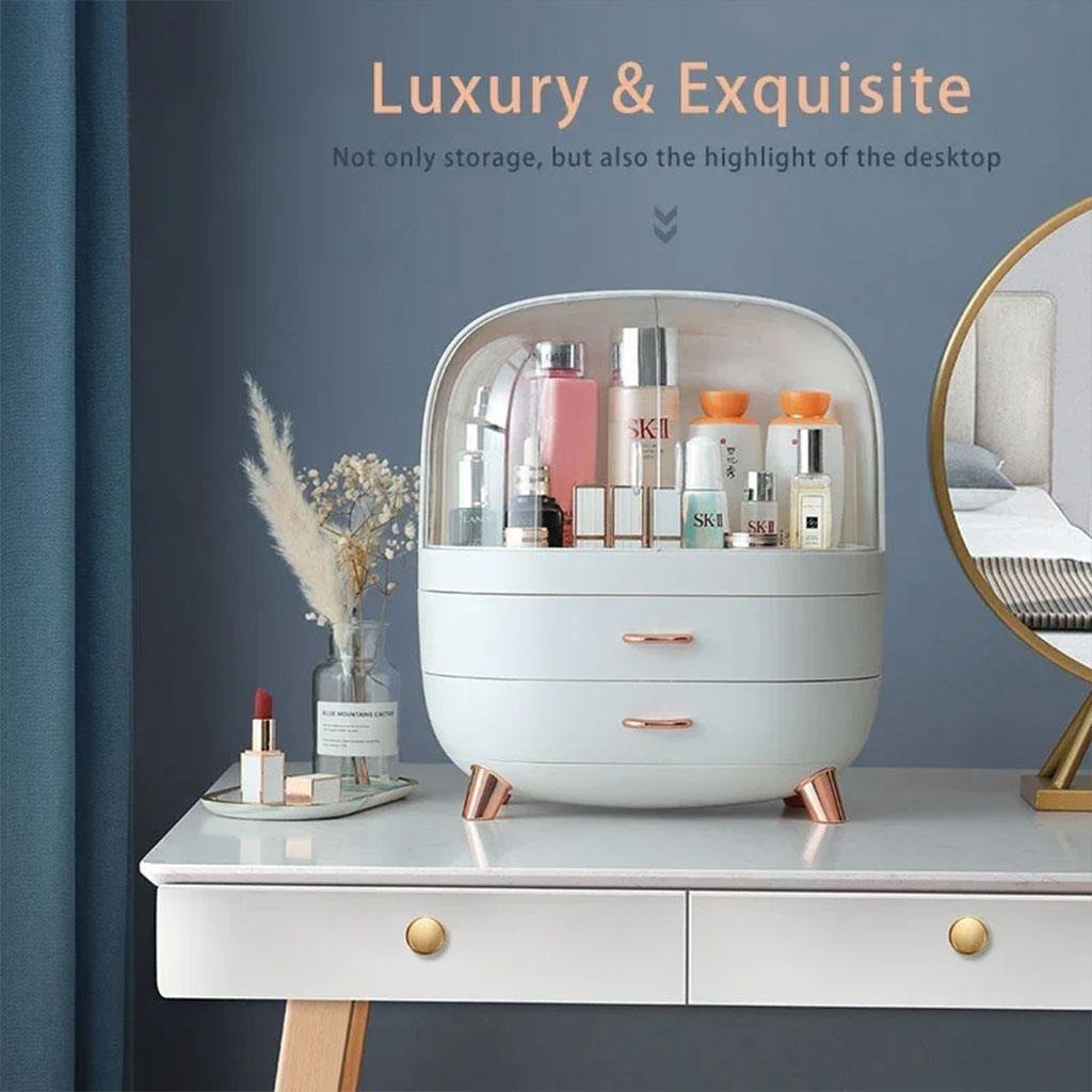 Boîte de rangement de maquillage, présentoir de rangement de cosmétiques avec tiroir - الصورة 7