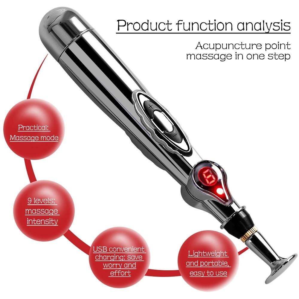 Stylo de massage électrique pour points d'acupuncture - الصورة 2
