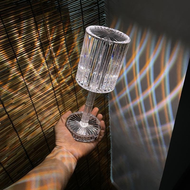 Veilleuse en cristal avec télécommande tactile USB - الصورة 6