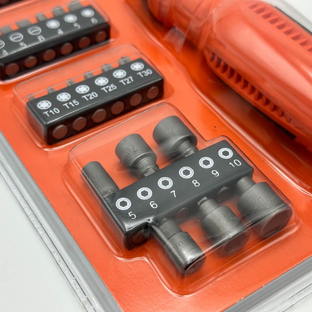 مطقم مفك براغي من 25 قطعة – Tournevis Cliquet SOMAFIX SFX5358 Coffret 25 Pièces en Acier Cr-V - الصورة 3