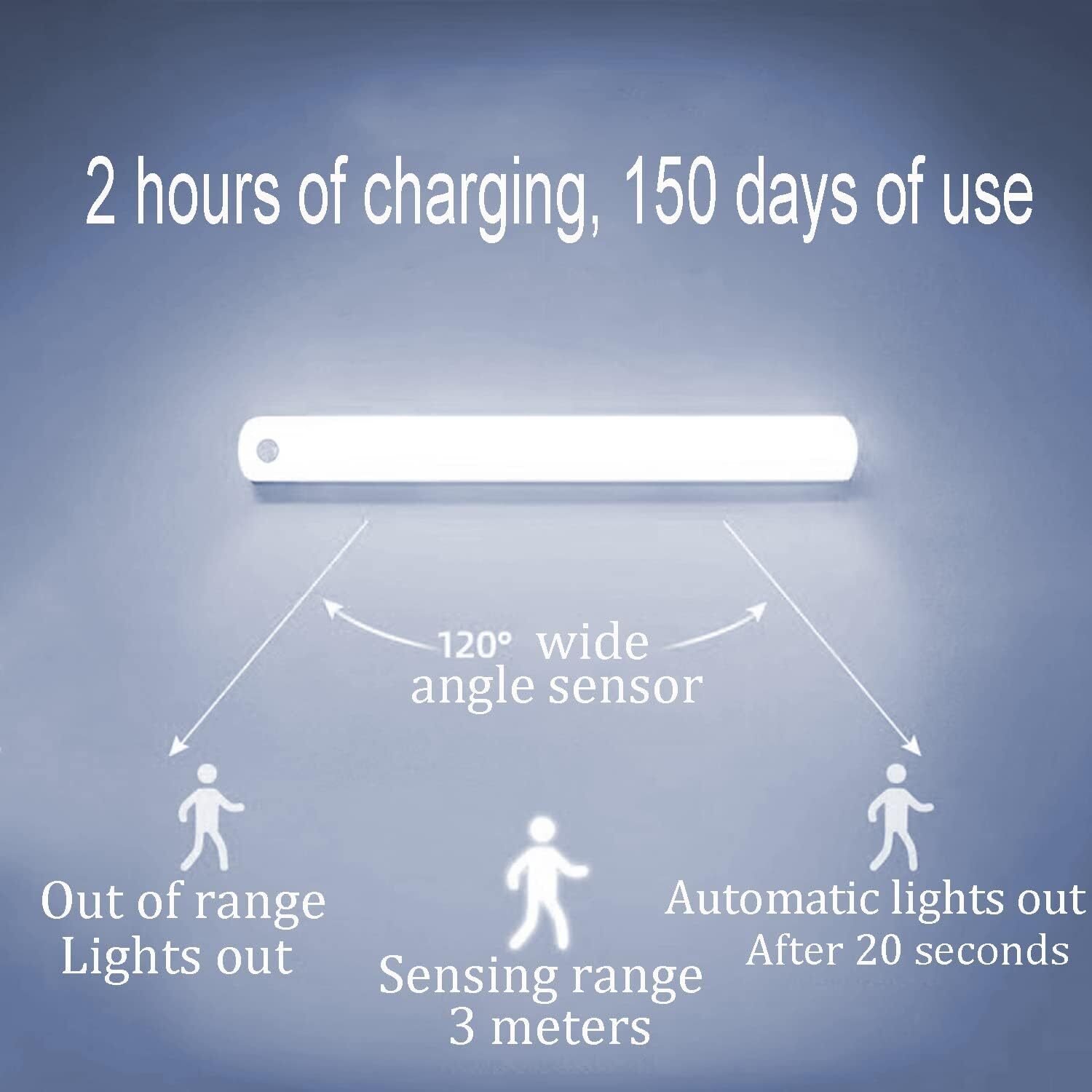Lampe de Placard avec Detecteur de Mouvement Rechargeable et sans Fil - الصورة 3