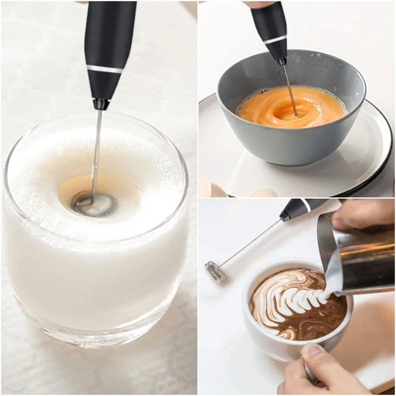 Mousseur à Lait, USB Rechargeable Portable mini fouet electrique 3 Vitesses avec Dual Fouet Tête Spirale - الصورة 3