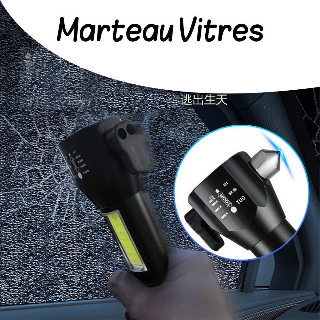 Lampe de poche rechargeable à LED avec brise vitre intégré - 300 Lumens - الصورة 3