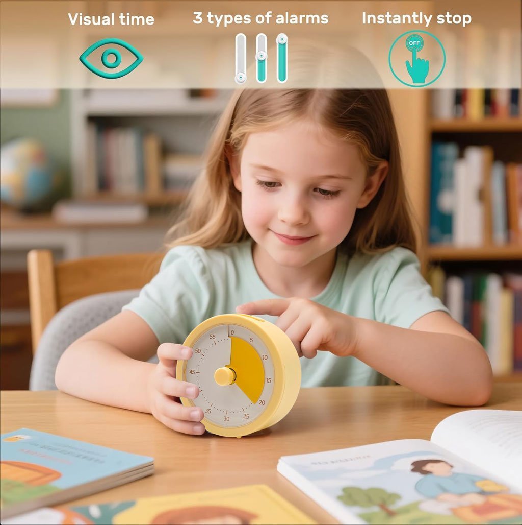 Minuteur visuel 60 minutes outil de gestion du temps multifonctions - الصورة 6