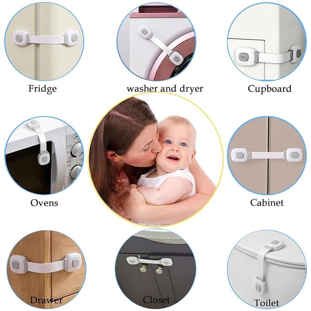 Pack de 3 verrous de sécurité enfant pour électroménager et tiroirs – طقم قفل حماية للأطفال - الصورة 6