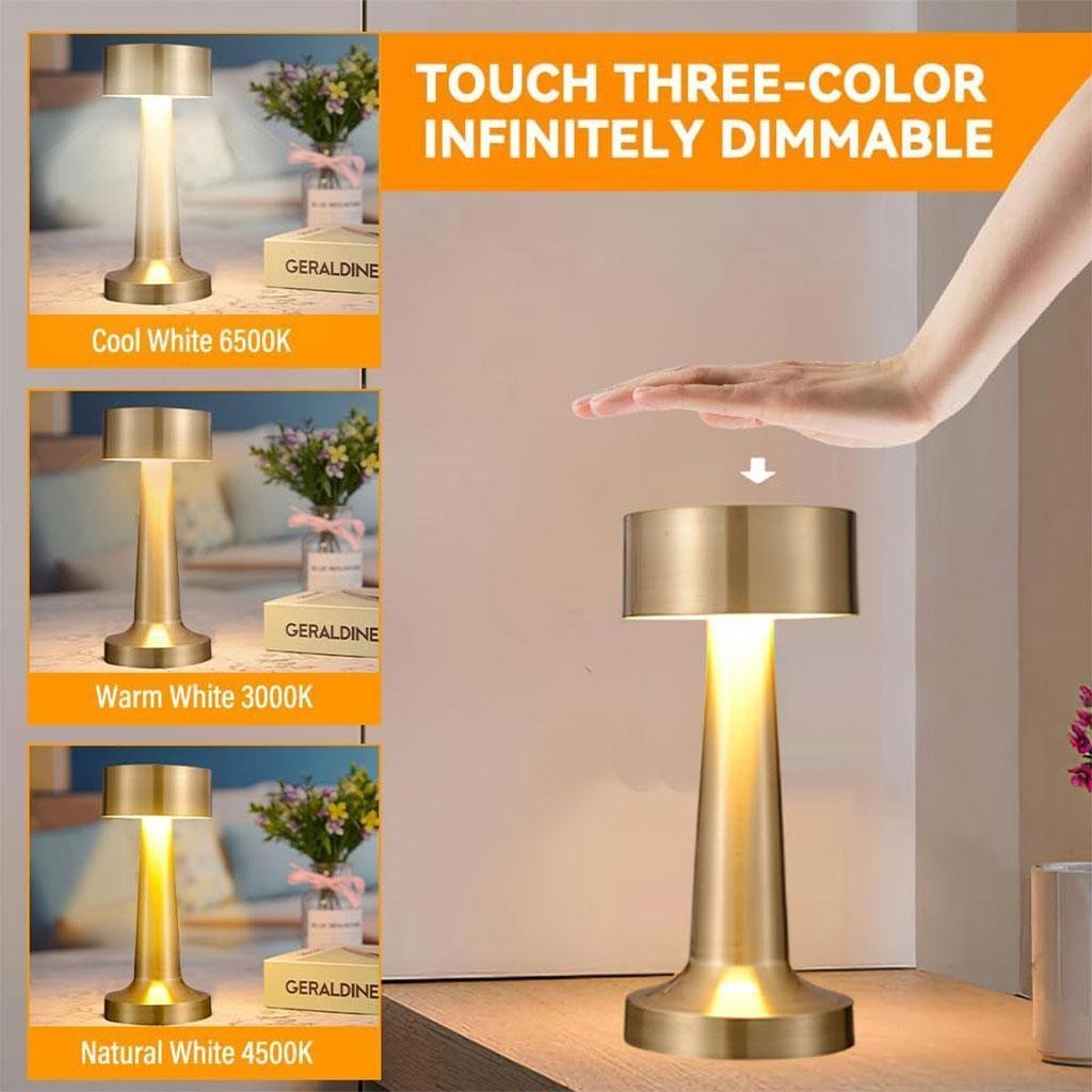 lampe de table LED avec capteur tactile et 3 modes d’éclairage à intensité variable – مصباح ديكور - الصورة 6