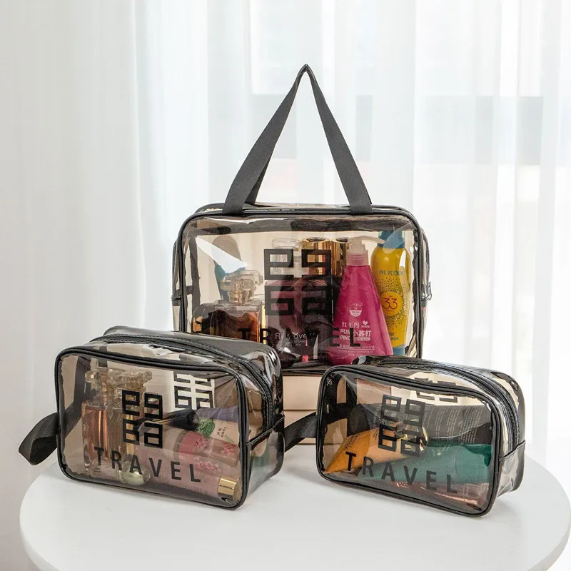Pack 3 Pcs Sacs de toillete trousse à cosmétiques, trousse de maquillage, trousse de toilette étanche V2 - الصورة 6
