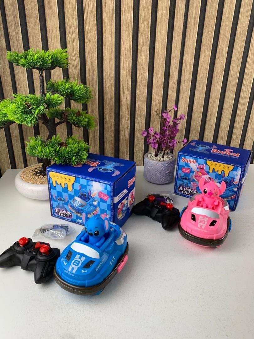 Voiture Télécommandée Stitch Bumper Car Rechargeable 2Pcs pour Enfants – لعبة سيارات اللاسلكية للأطفال ستيتش - الصورة 3
