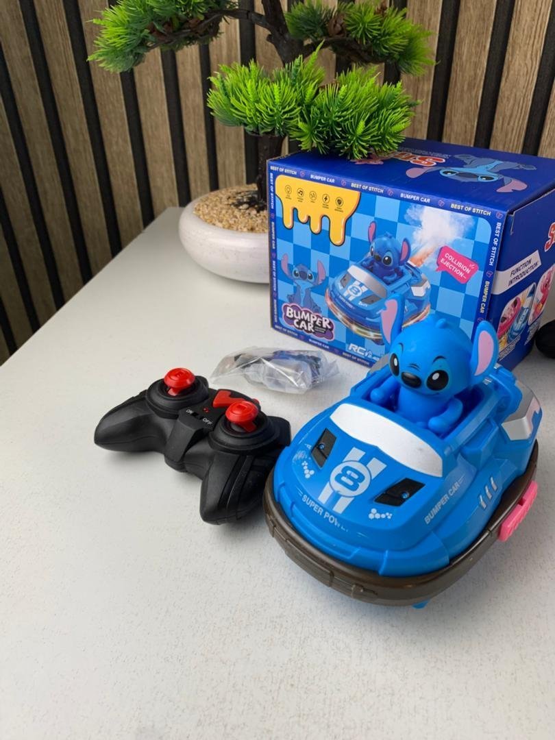 Voiture Télécommandée Stitch Bumper Car Rechargeable 2Pcs pour Enfants – لعبة سيارات اللاسلكية للأطفال ستيتش - الصورة 2