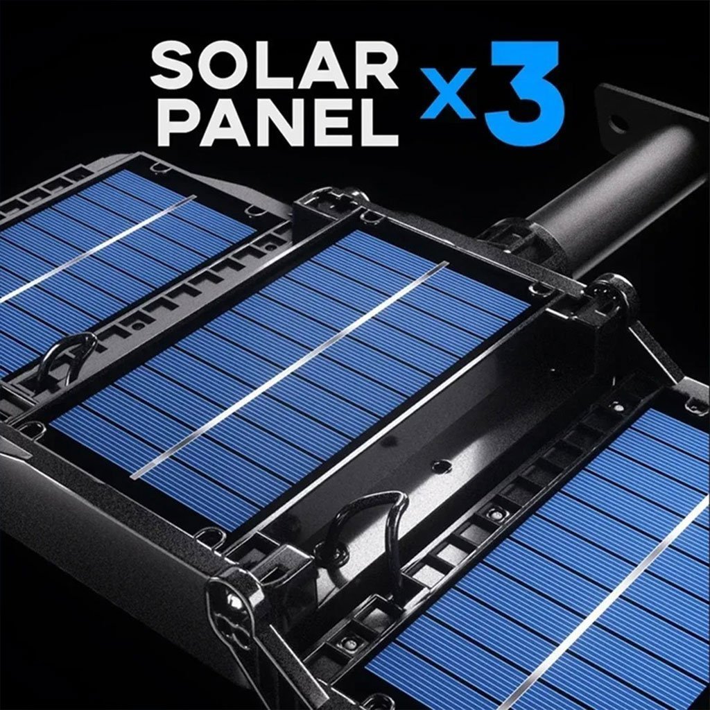 Lampes Solaires Extérieure Super lumineuse avec 3 Panneaux 800LED et Télécommande – مصباح خارجي بالطاقة الشمسية مع يد تحكم - الصورة 6
