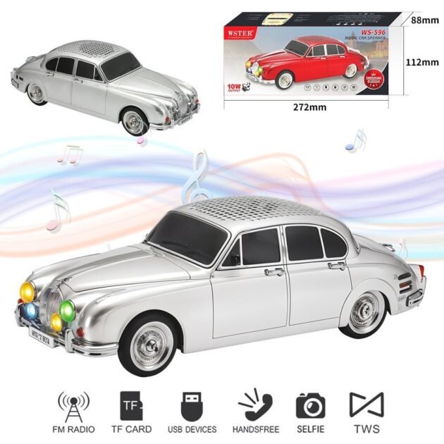 Haut-parleur de Voiture de Musique sans Fil 10W avec Modes de Lecture Multiples – مكبر صوت سيارة موسيقي