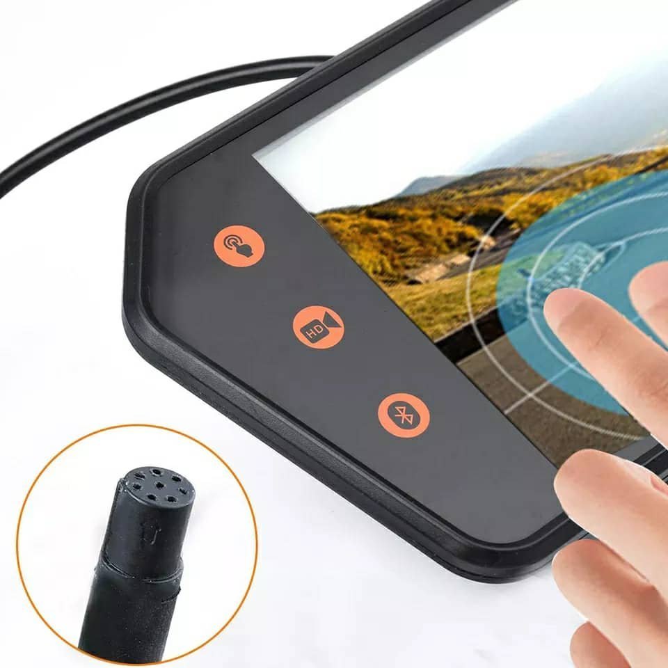 Rétroviseur de voiture écran LCD 7 pouces bluetooth, température - الصورة 4