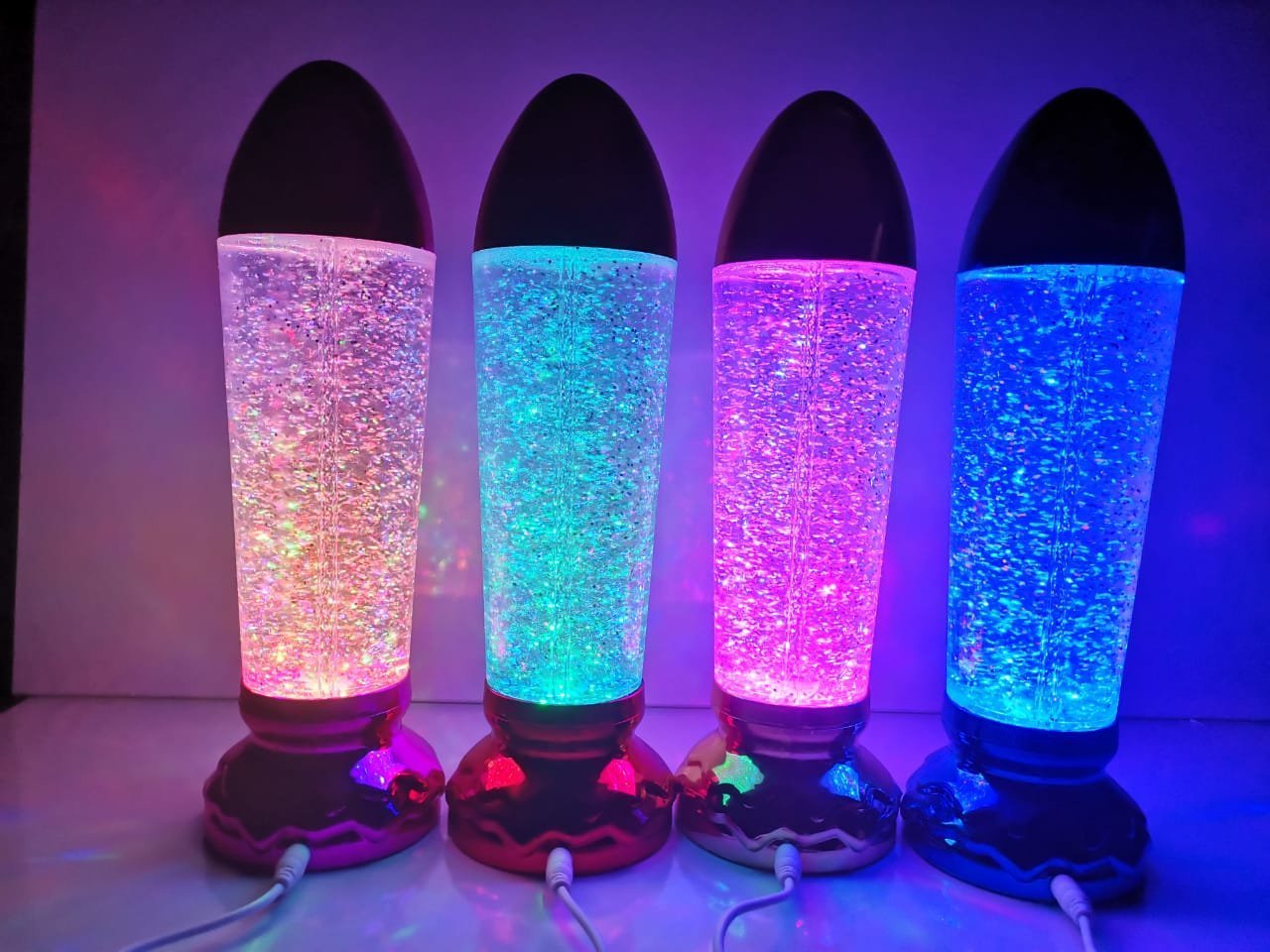 Lampe LED flocon de neige magique rotatif RGB - الصورة 3
