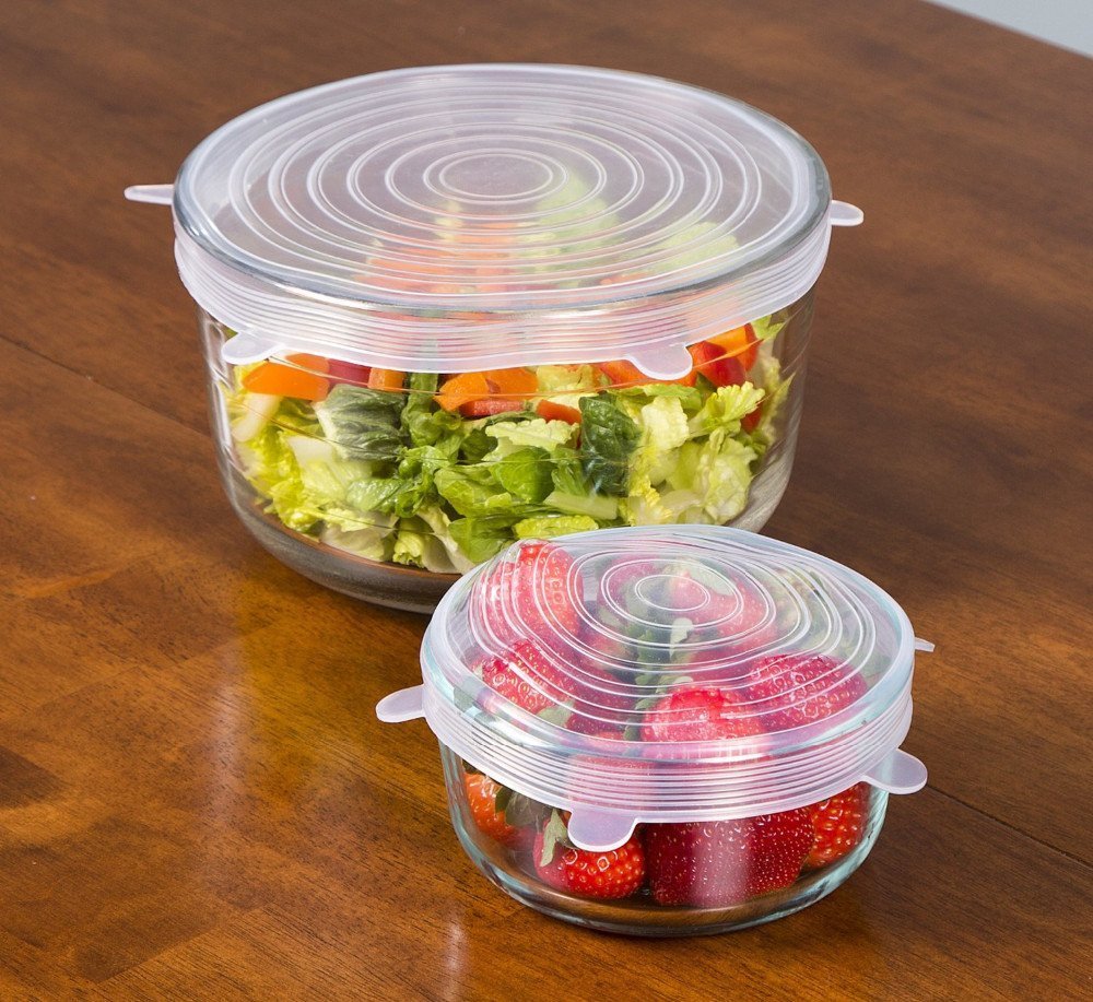 6 couvercles en silicone, extensibles, réutilisables, hermétiques, pour conservation des aliments, pour micro-ondes, pour la cuisine - الصورة 5