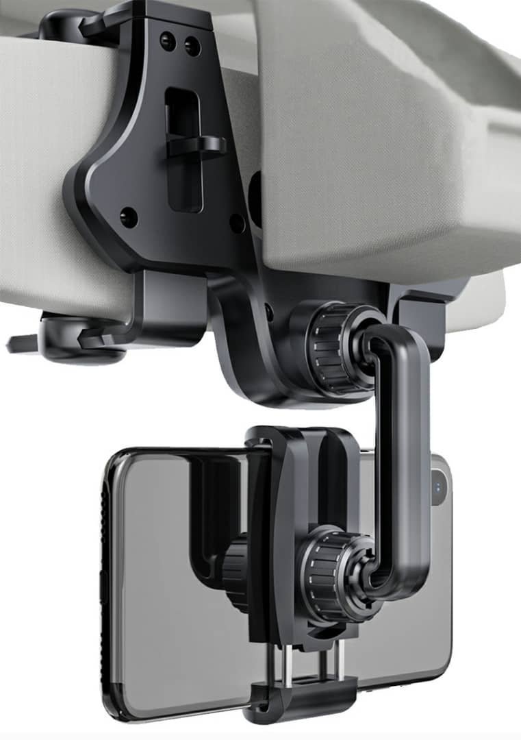 Support smartphone réglable pour rétroviseur de voiture 360 degrés - الصورة 4