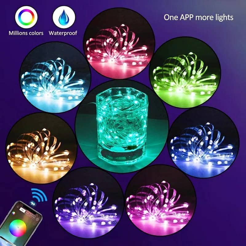 Led Strip lumineuse intelligente 5M USB Bluetooth pour décoration - الصورة 4