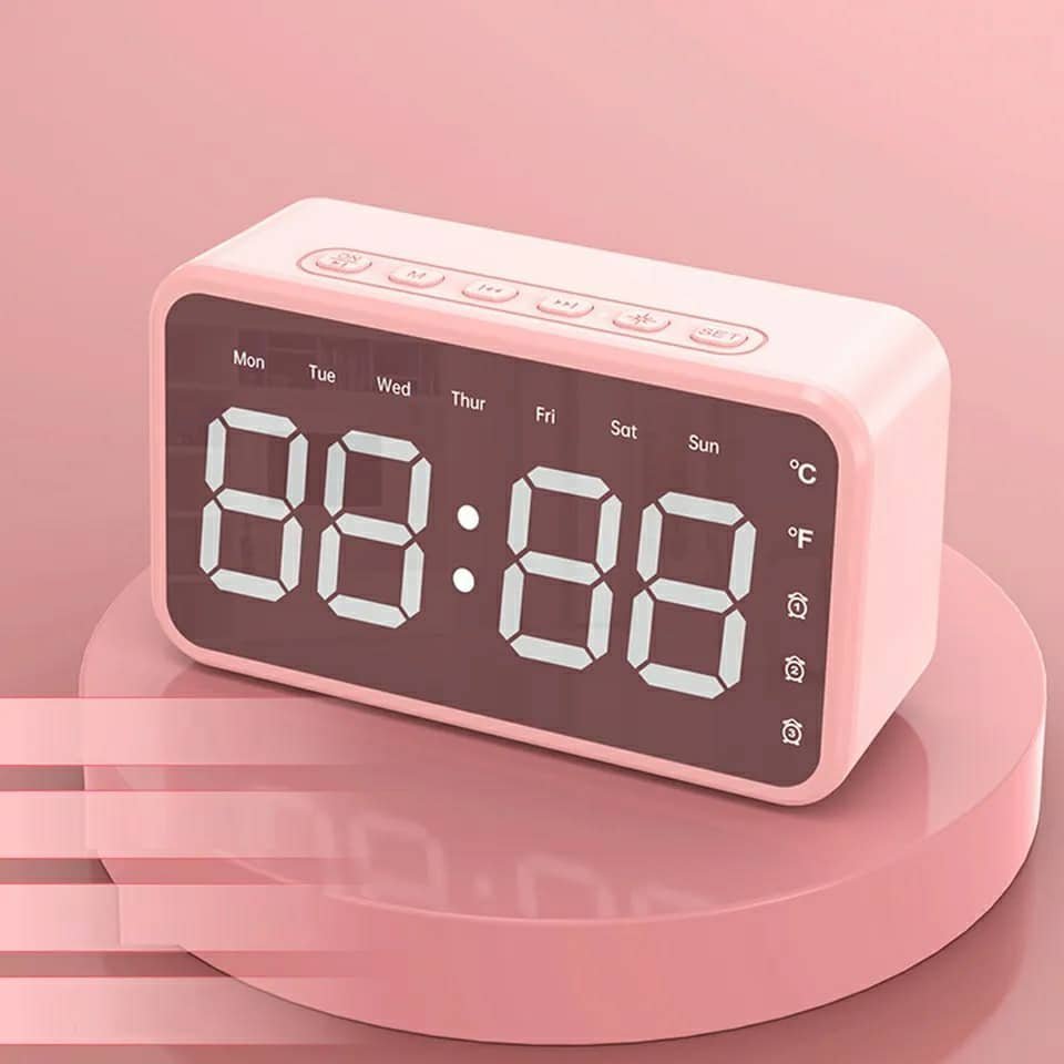 Réveil intelligente sans fil Bluetooth haut-parleur LED FM,AUX ,TF - الصورة 3
