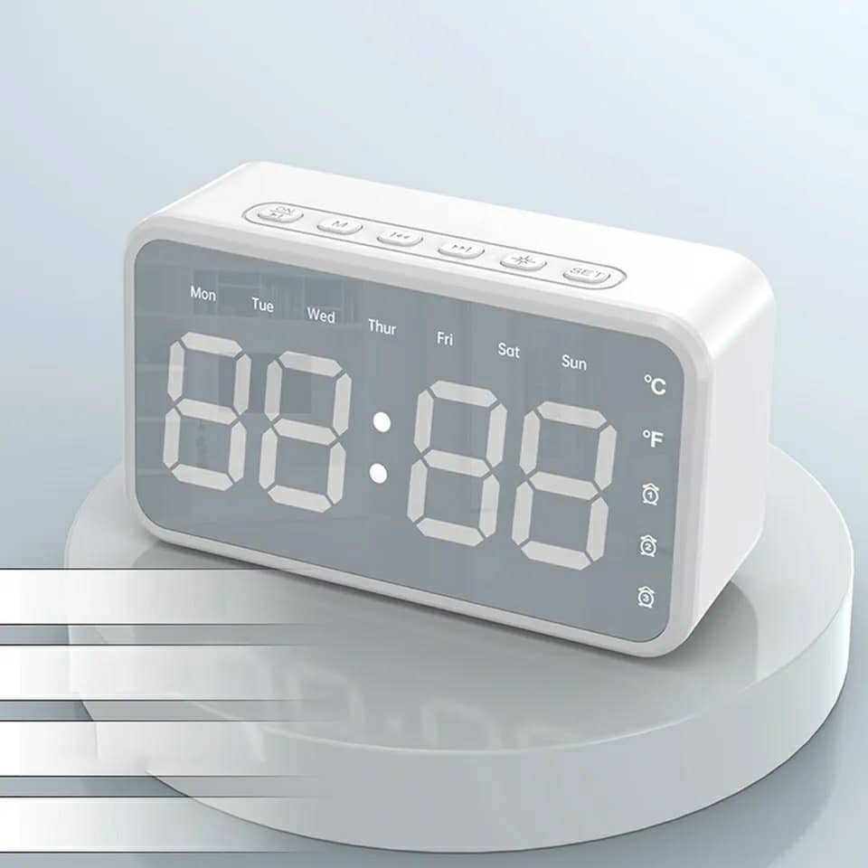 Réveil intelligente sans fil Bluetooth haut-parleur LED FM,AUX ,TF - الصورة 2