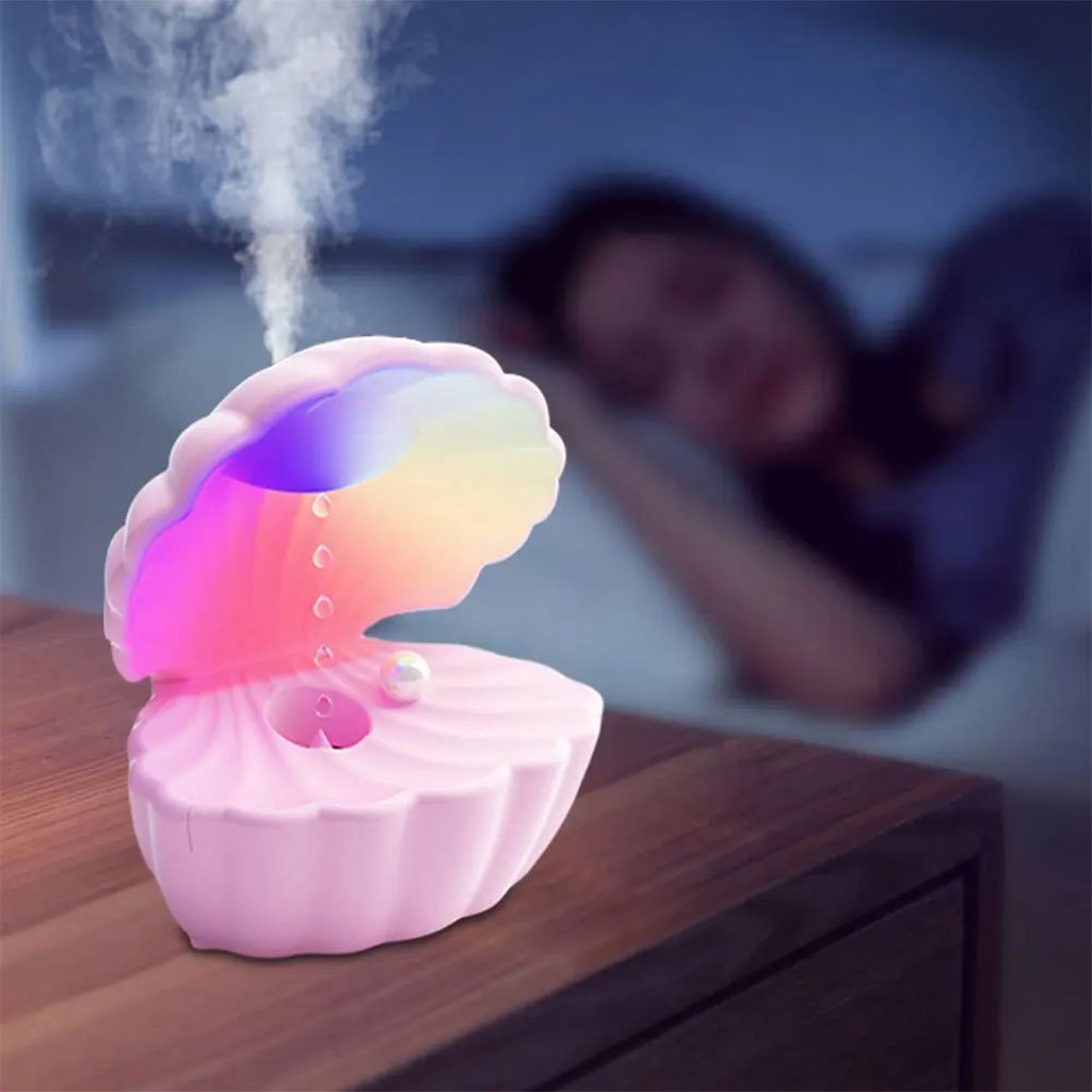 Humidificateur d’air et Haut Parleur BT avec lumière d’ambiance antigravité 550ml – مكبر صوت ومعطر جو على شكل محار البحر - الصورة 5