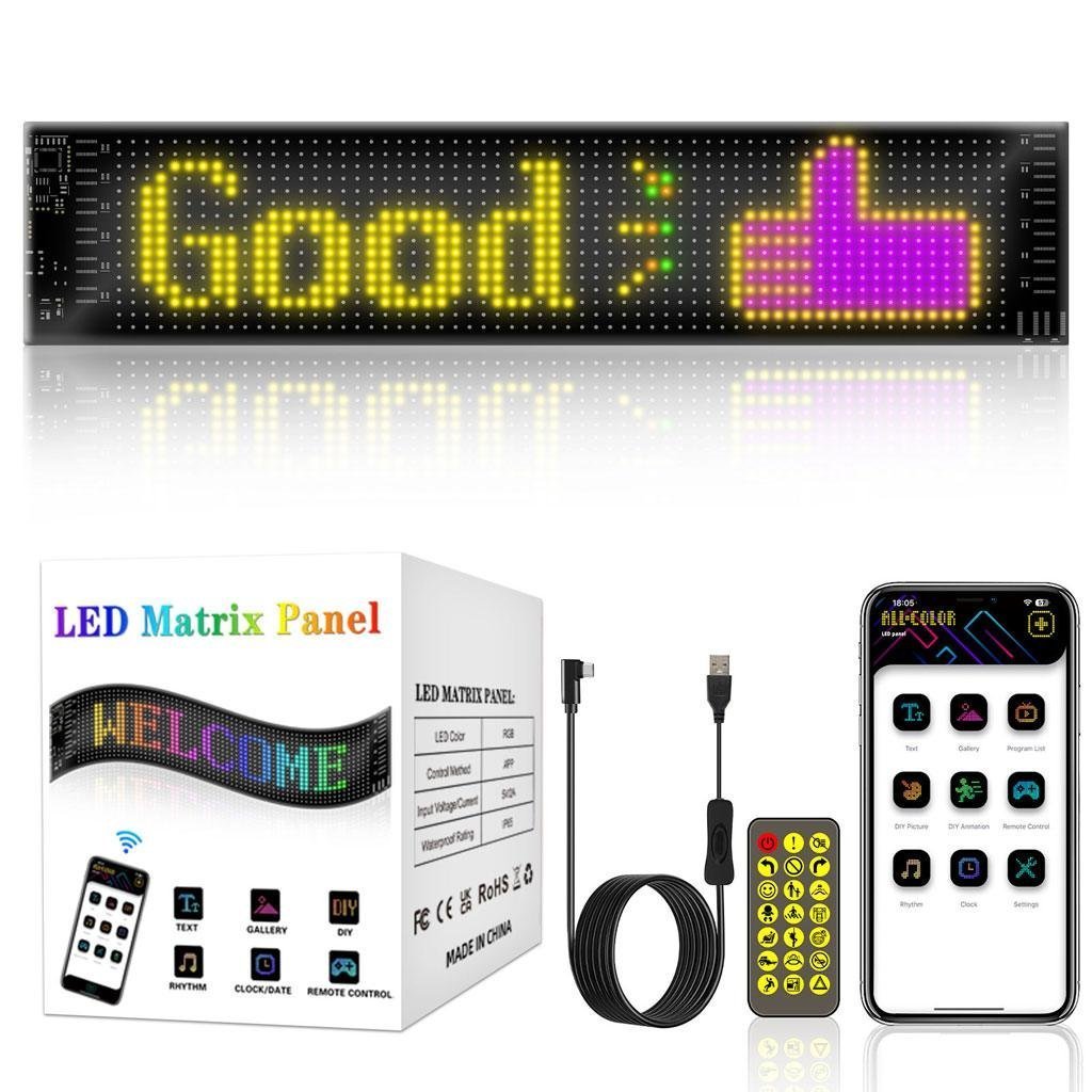 Bande LED Matrix Panel pour voiture écran souple programmable (92 x 374 mm) - الصورة 5