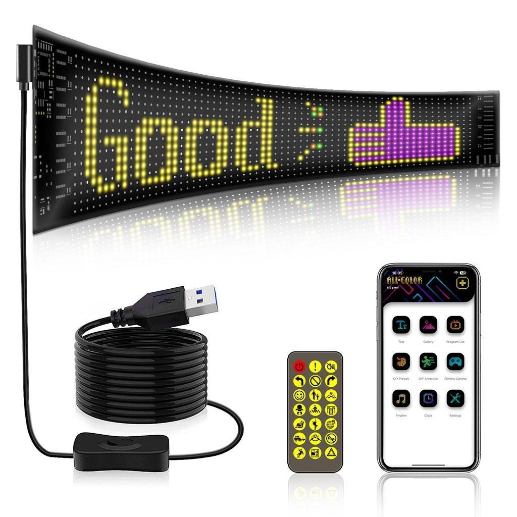 Bande LED Matrix Panel pour voiture écran souple programmable (92 x 374 mm) - الصورة 6