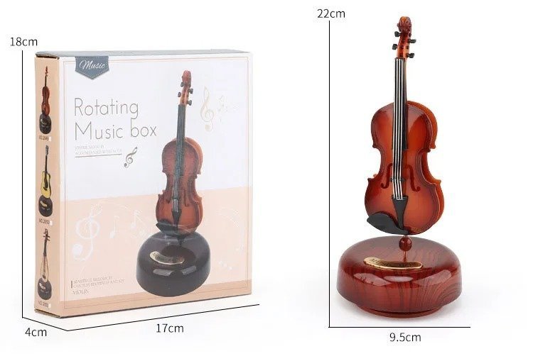 Mini instrument de musique rétro VIOLON, boîte à musique Décoration - الصورة 3