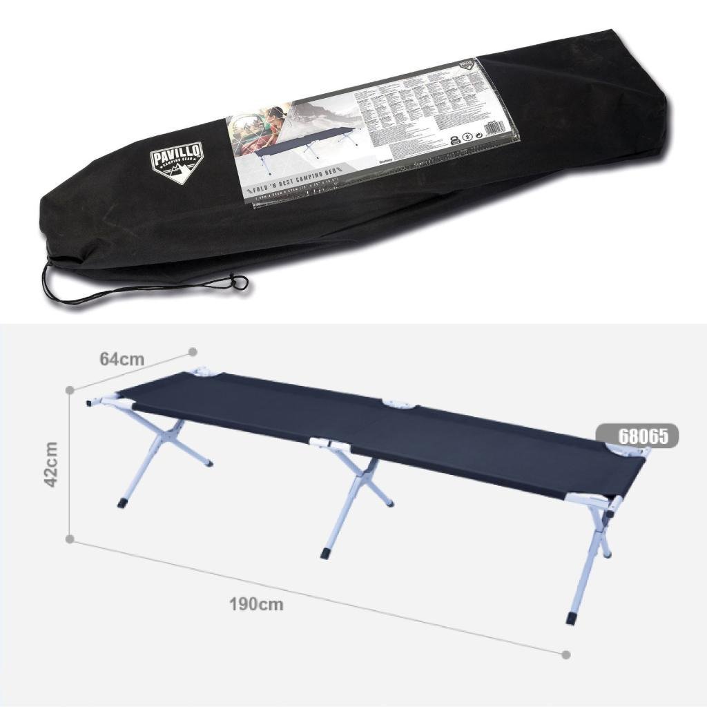Lit De Camping Confortable Pliant 190 x 64 x 42 cm Bestway Pavillo 68065 - الصورة 3