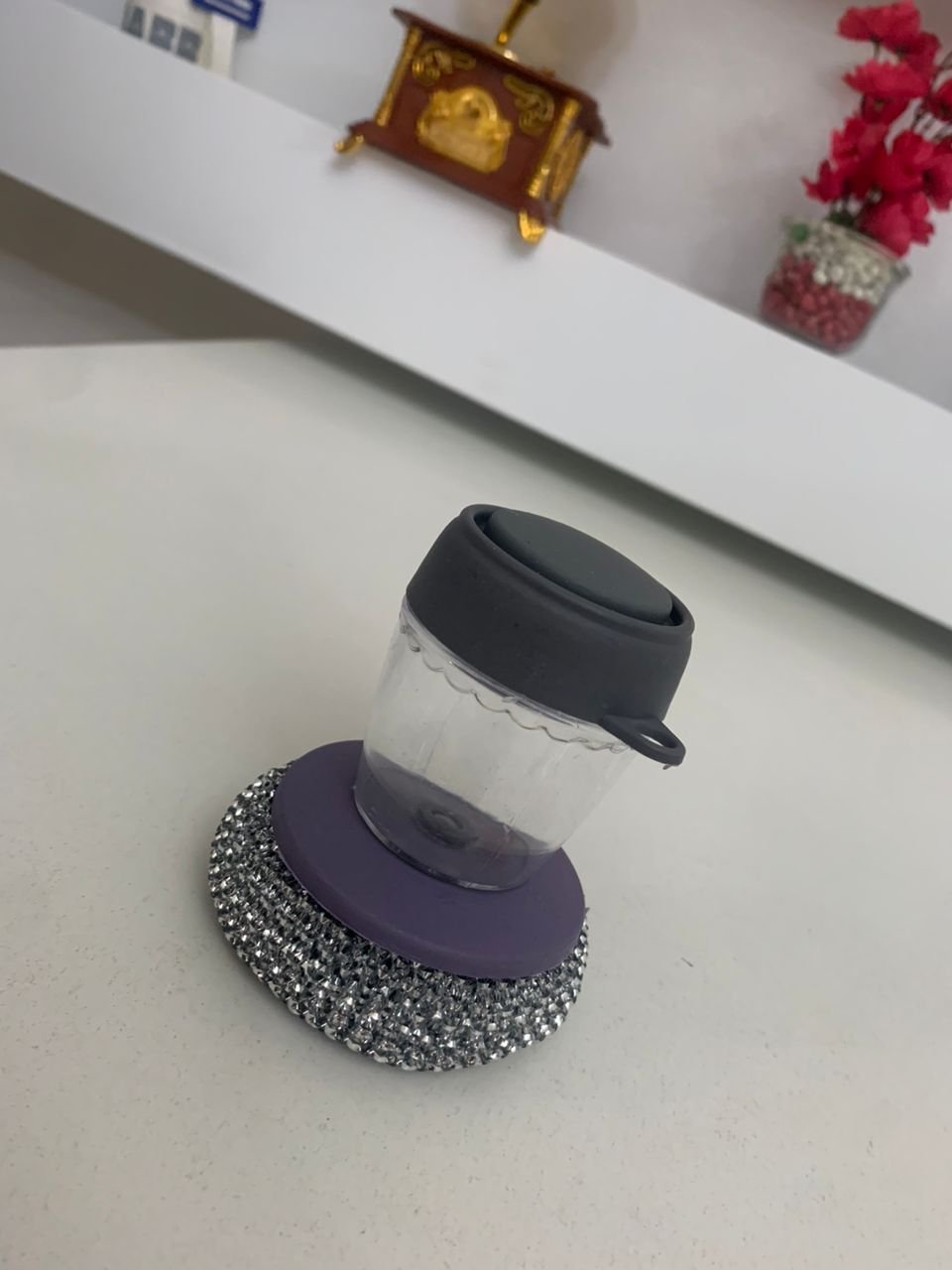 Brosse à Main avec Distributeur de Savon pour Cuisine – فرشاة يدوية بموزع صابون للمطبخ - الصورة 3