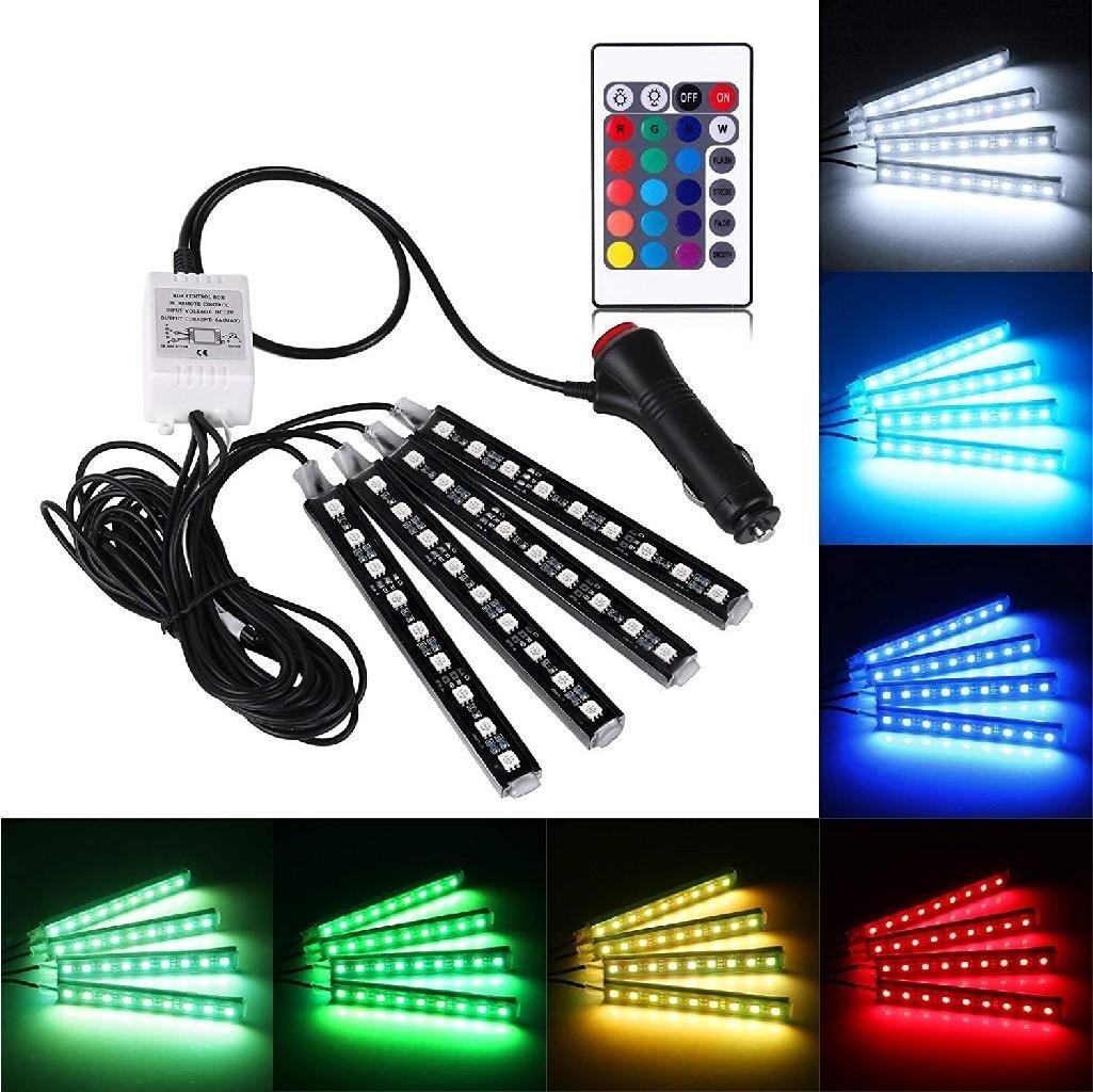 Kit de bandes lumineuses LED pour intérieur de voiture Rgb - الصورة 4