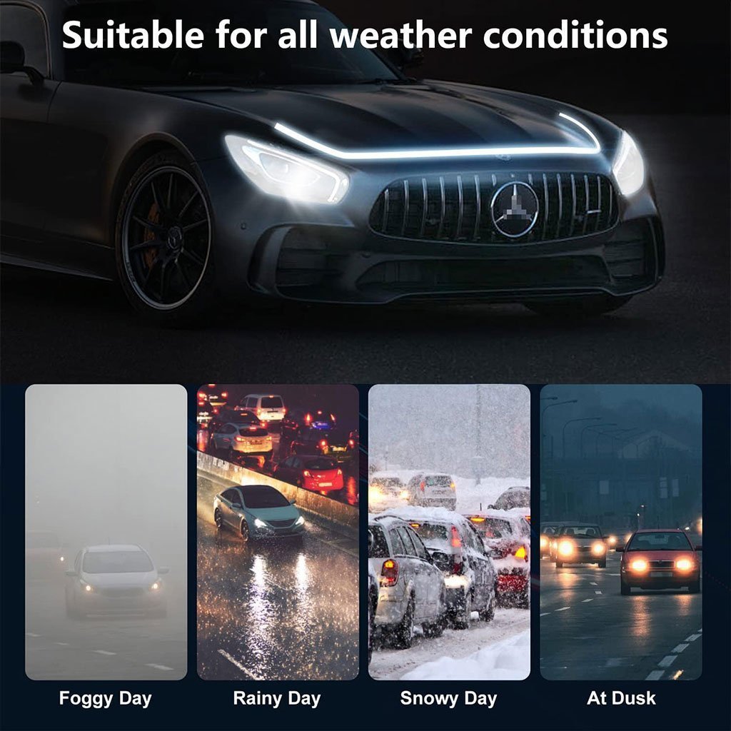 LED dynamiques Bandes lumineuses pour capot de voiture - الصورة 4