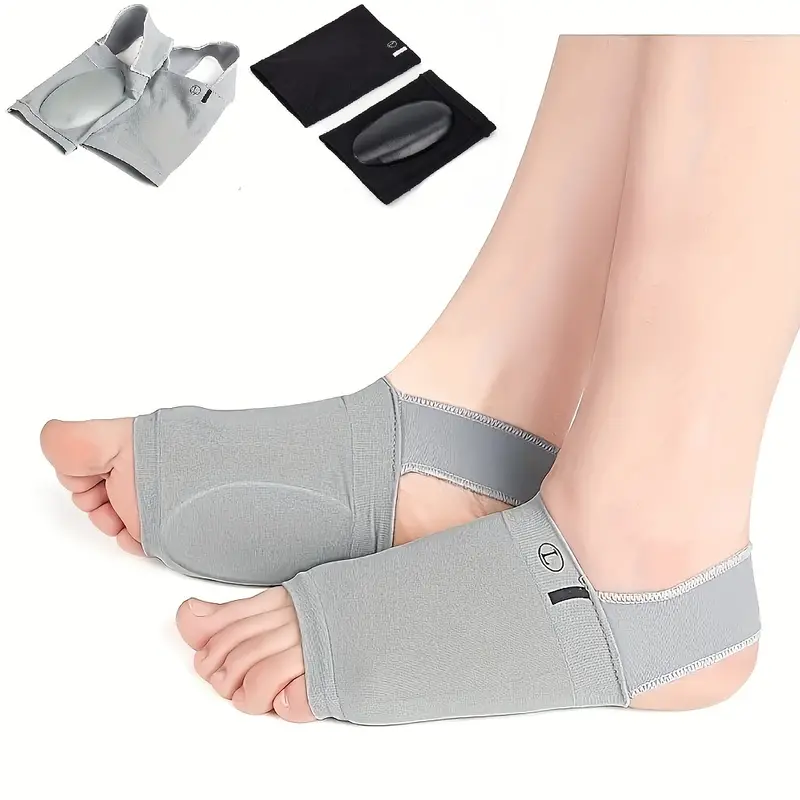 Paire Semelles de pied Soutien de la voûte plantaire en silicone pour fasciite plantaire orthopédique - الصورة 2