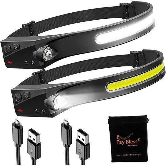 Lampe frontale 6000LM COB à Induction Rechargeable 5 Modes - الصورة 4