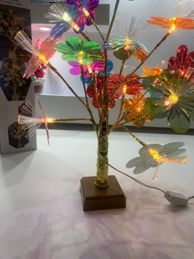 Lampe de Table Fleurs Colorés avec LED – مصباح طاولة للديكور - الصورة 2
