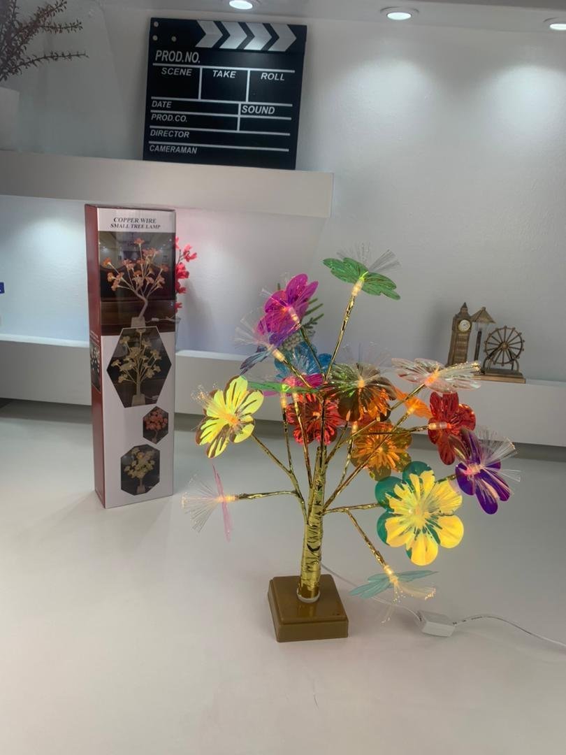Lampe de Table Fleurs Colorés avec LED – مصباح طاولة للديكور - الصورة 3
