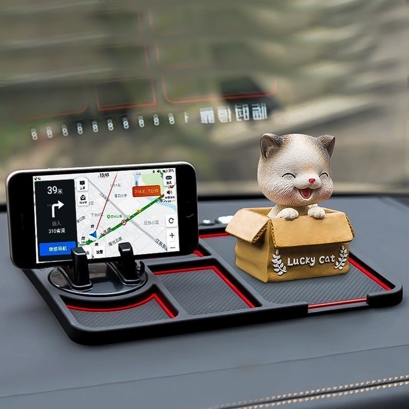 Support de téléphone antidérapant 4en1 Multifonctionnel en Silicone pour Tableau de Bord de Voiture - حامل هاتف لوحة سيارة من السيليكون متعدد الوظائف - الصورة 2