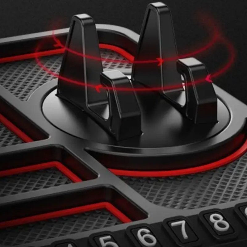 Support de téléphone antidérapant 4en1 Multifonctionnel en Silicone pour Tableau de Bord de Voiture - حامل هاتف لوحة سيارة من السيليكون متعدد الوظائف - الصورة 5