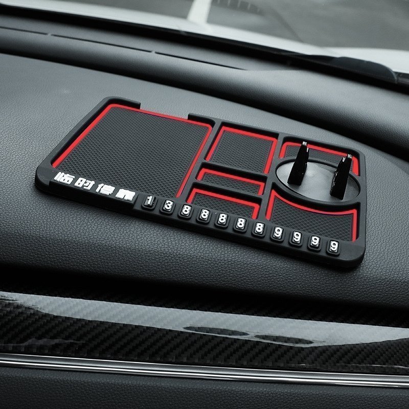 Support de téléphone antidérapant 4en1 Multifonctionnel en Silicone pour Tableau de Bord de Voiture - حامل هاتف لوحة سيارة من السيليكون متعدد الوظائف - الصورة 3