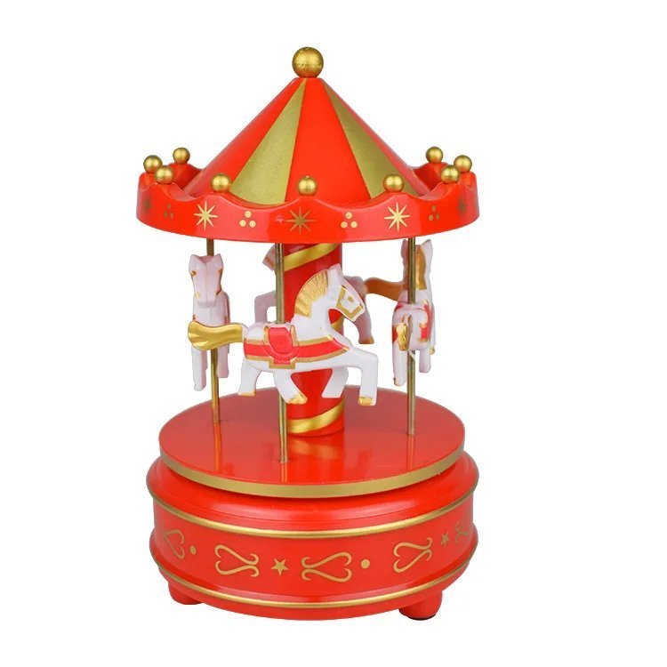 Carrousel Music Box Rotatif à 4 Chevaux Classique Melody - الصورة 5