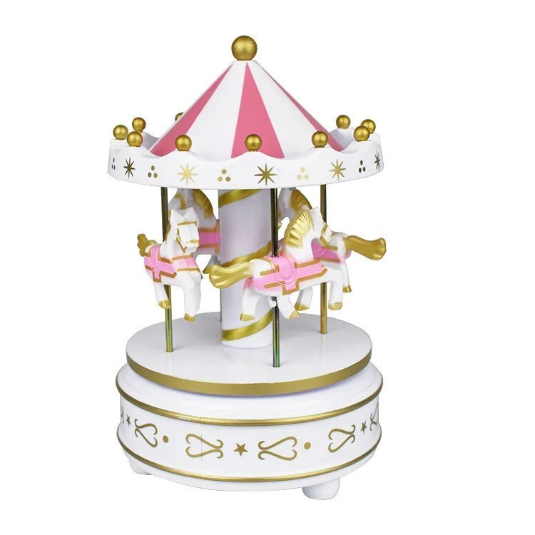 Carrousel Music Box Rotatif à 4 Chevaux Classique Melody - الصورة 4