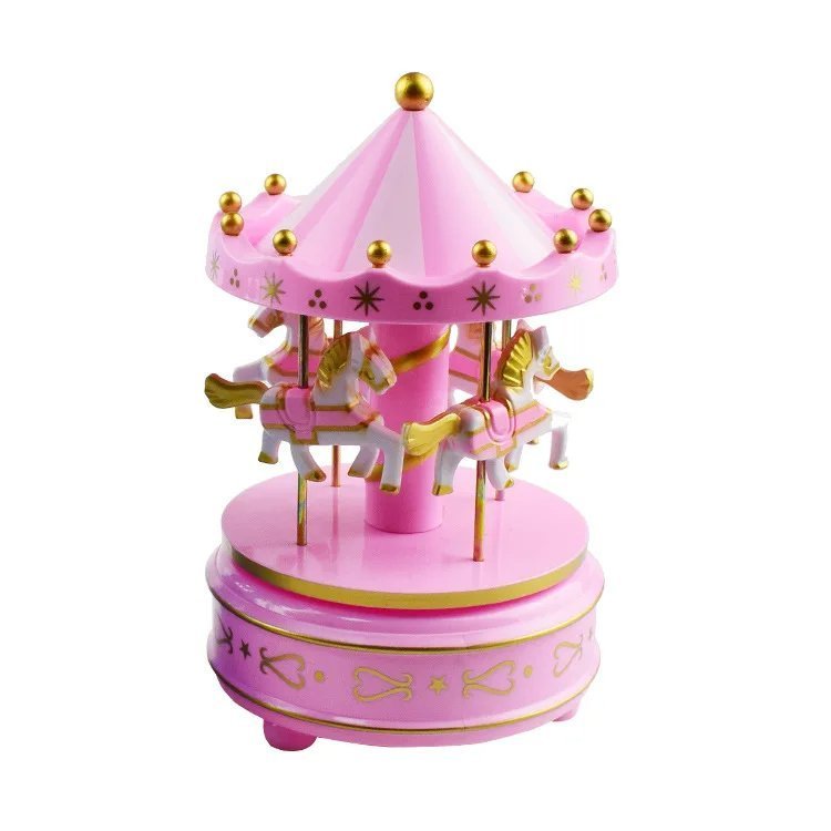 Carrousel Music Box Rotatif à 4 Chevaux Classique Melody - الصورة 3