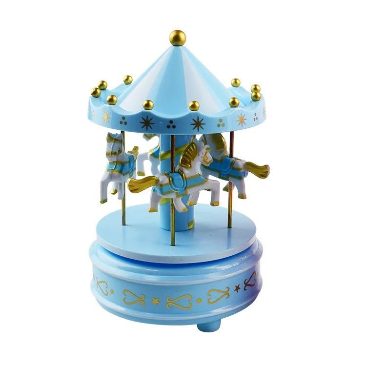 Carrousel Music Box Rotatif à 4 Chevaux Classique Melody - الصورة 2
