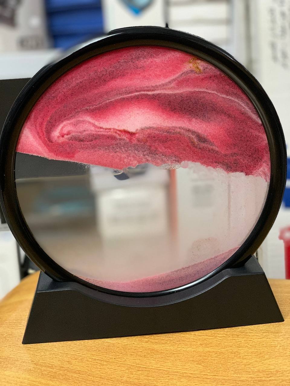 Sablier 3D en Verre rond 12 pouces pour la décoration de la maison - الصورة 3