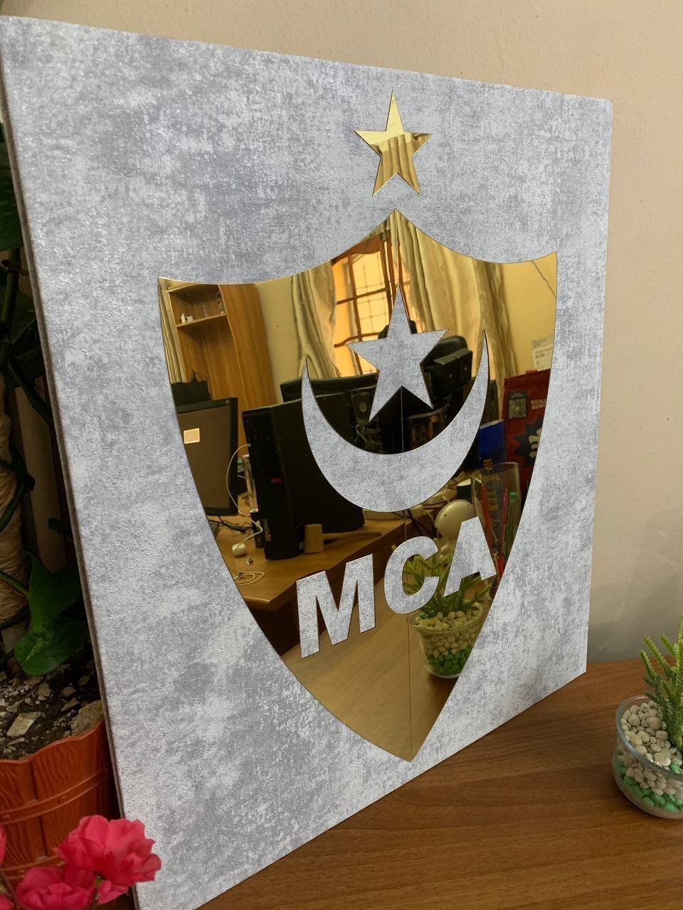 Cadre en Acrylique Effet Gold Miroir Motif Club MCA - الصورة 3