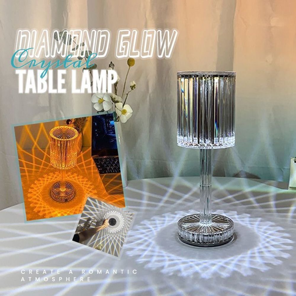 Veilleuse en cristal avec télécommande tactile USB