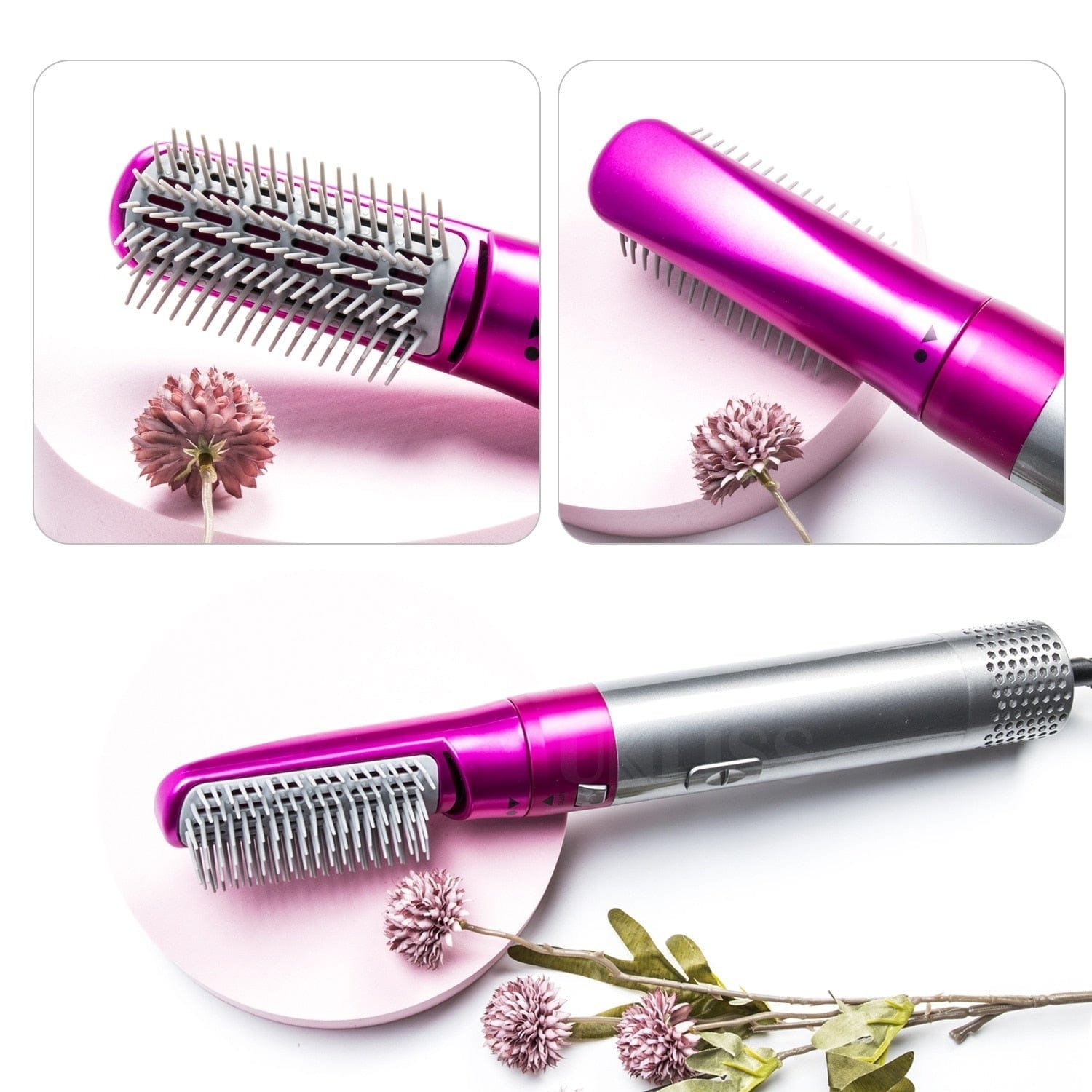 Sèche-cheveux peigne à air chaud 5in1 curling premium protection - الصورة 6